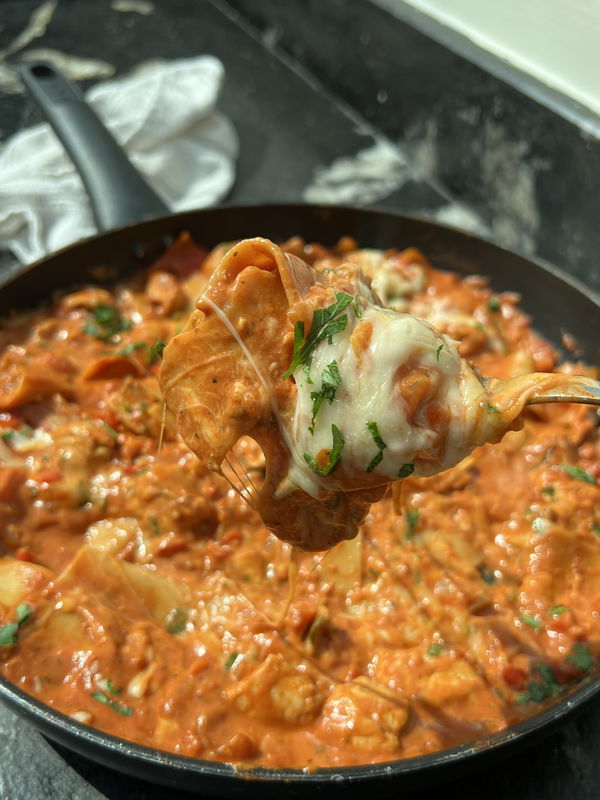 One Pan Peri Chicken Lasagne