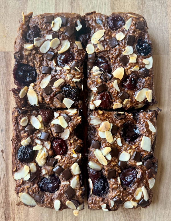 Cherry, Chocolate & Almond Baked Oats