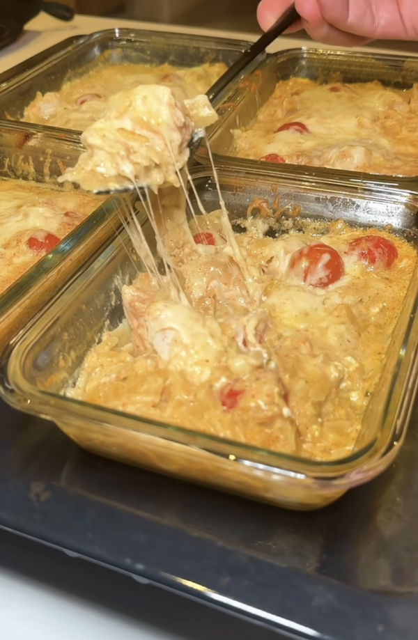 Chicken Pesto Glass Bowl Meal Prep