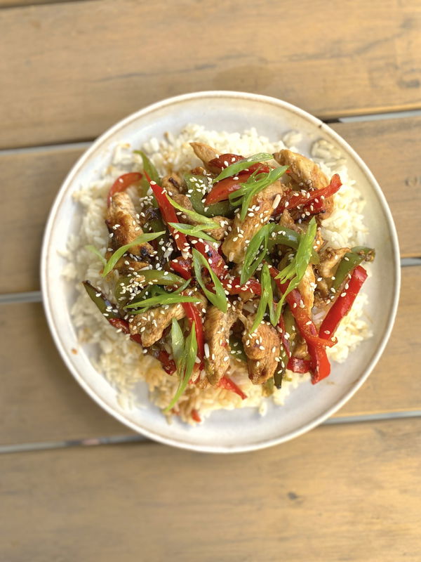 Sweet & Spicy 5 Min Chicken Rice