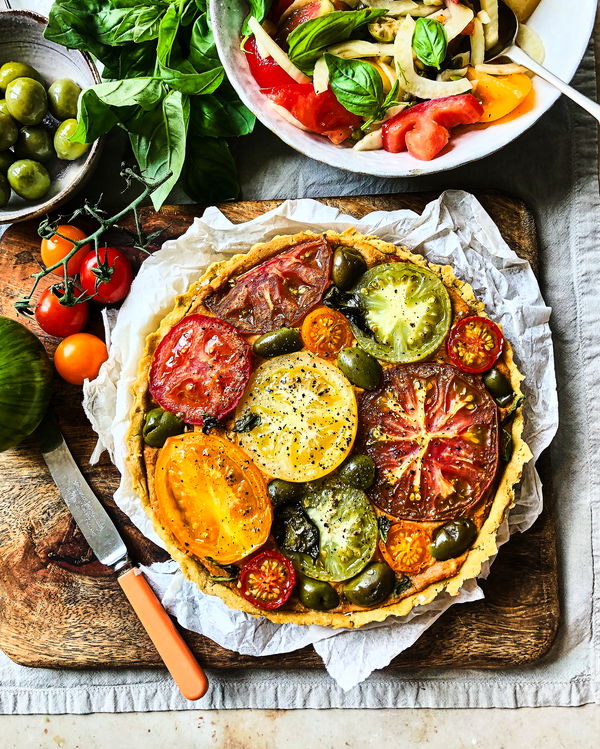 Tomato and Olive Tart - Gluten Free