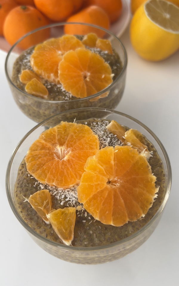 Orange and Lemon High Protein Chia Pudding🍊🍋💪