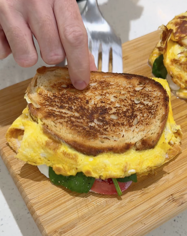 Tomato Mozzarella Egg Sandwich