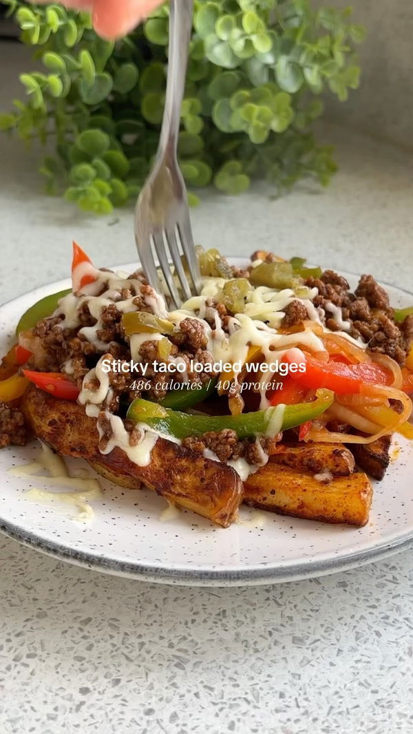 Sticky Taco Loaded Wedges🌮