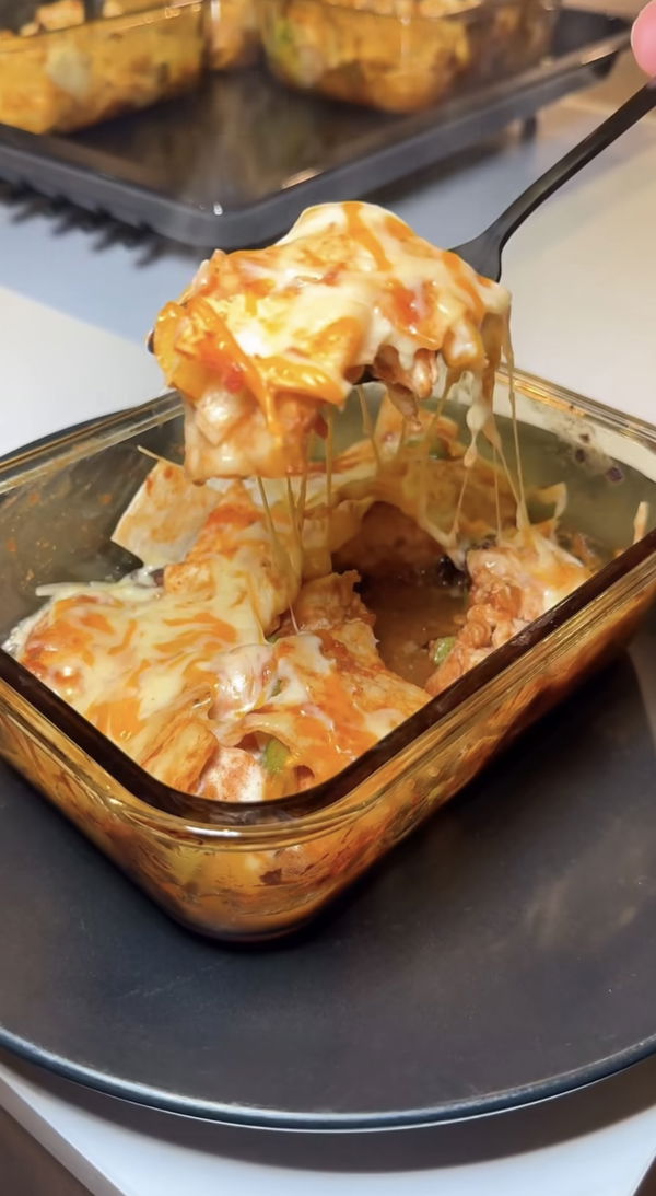 Deconstructed Enchiladas glass meal prep
