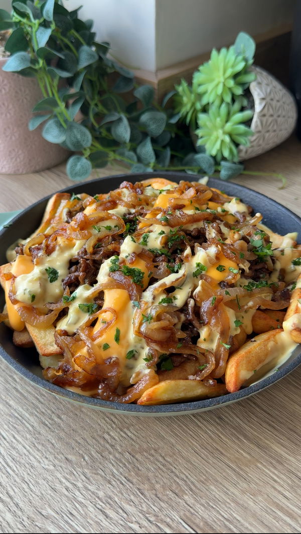 Philly Cheese Stack Loaded Fries 🍟