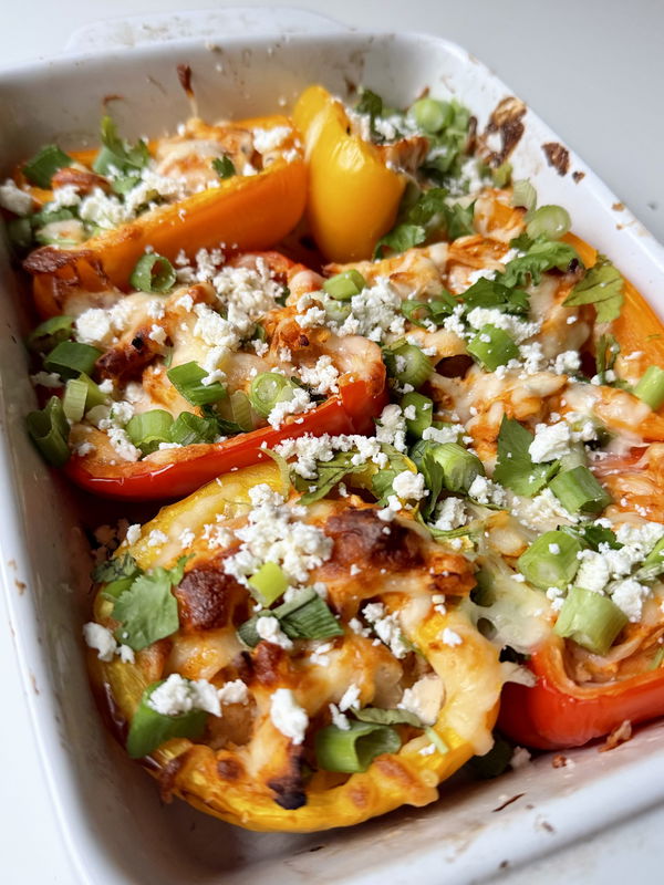 Buffalo Chicken Stuffed Peppers