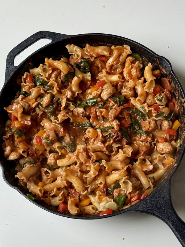 Creamy Sausage & Chorizo Pasta