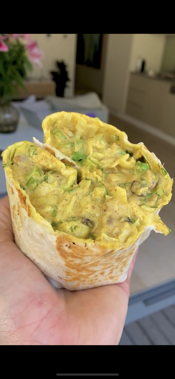 Coronation Chicken Wrap