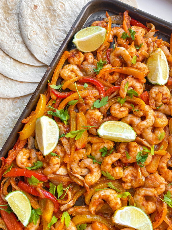 Easy Oven Baked Prawn Fajitas