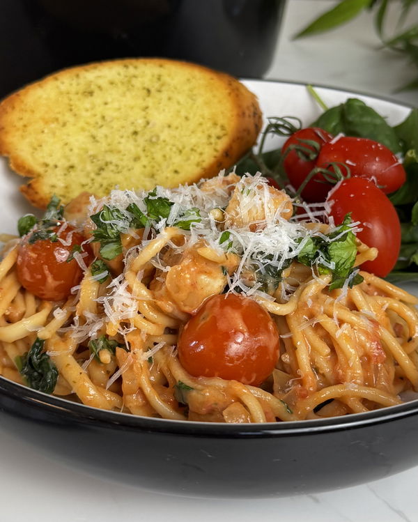 Slow Cooker Creamy Pesto Sausage Pasta