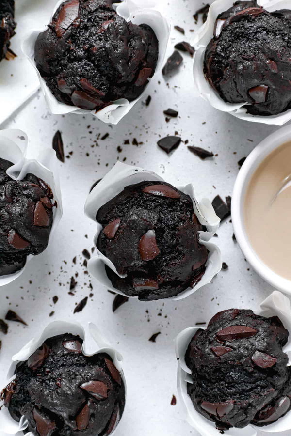 Double Chocolate Tahini Muffins