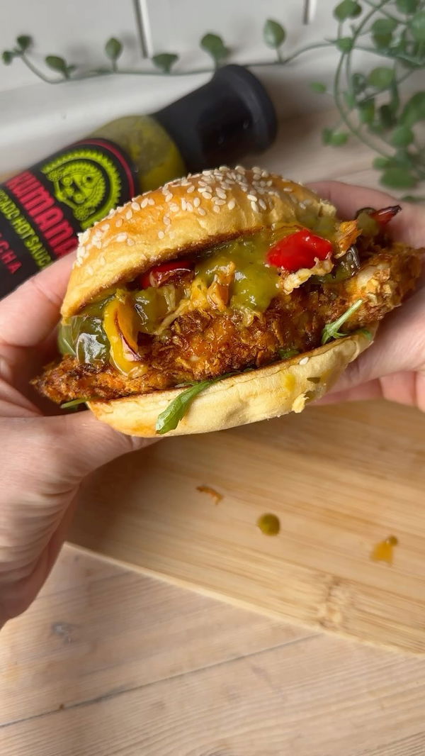 Crispy Fajita Chicken Burger 🍔