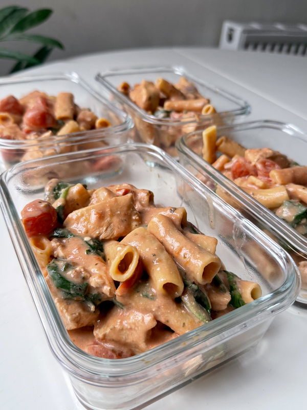 One Pan Creamy Chicken Pasta Bake
