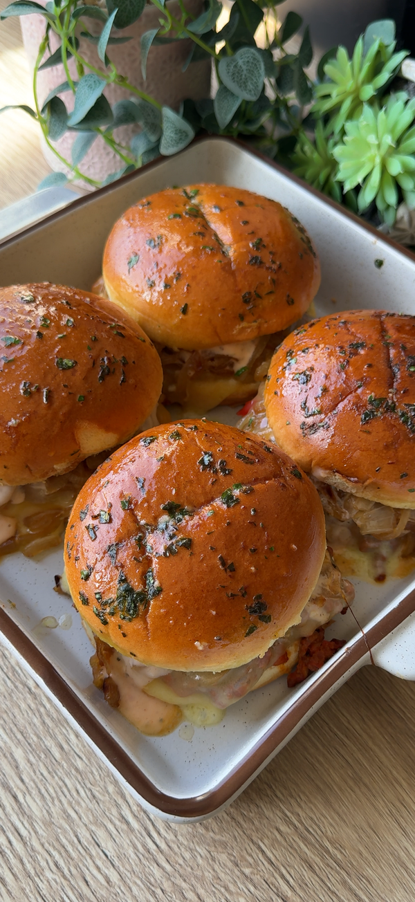 Chilli Cheese And Caramelised Onion Sliders