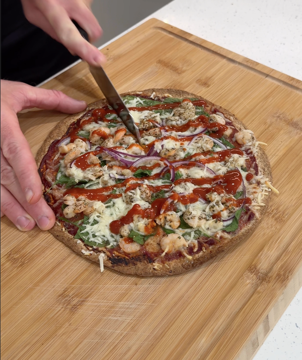 Shrimp Torilla Pizza
