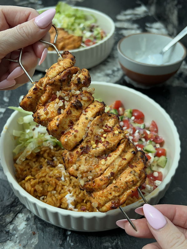 Lemon Garlic Butter Chicken Kebabs