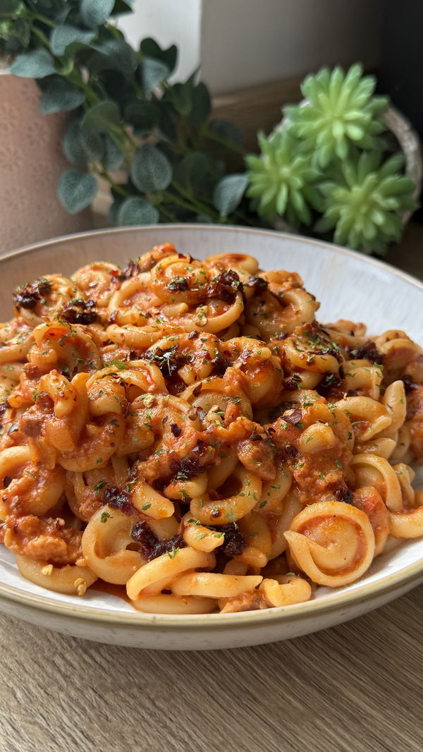Spicy Hot Honey Sausage Pasta