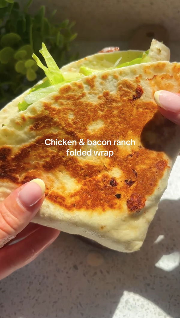 Chicken & bacon ranch folded wrap