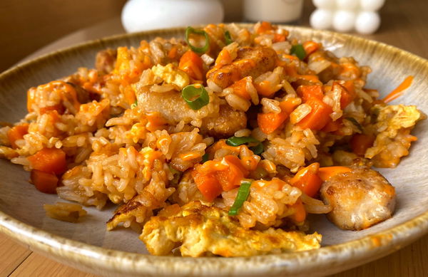 Crispy Chicken & Egg Fried Rice