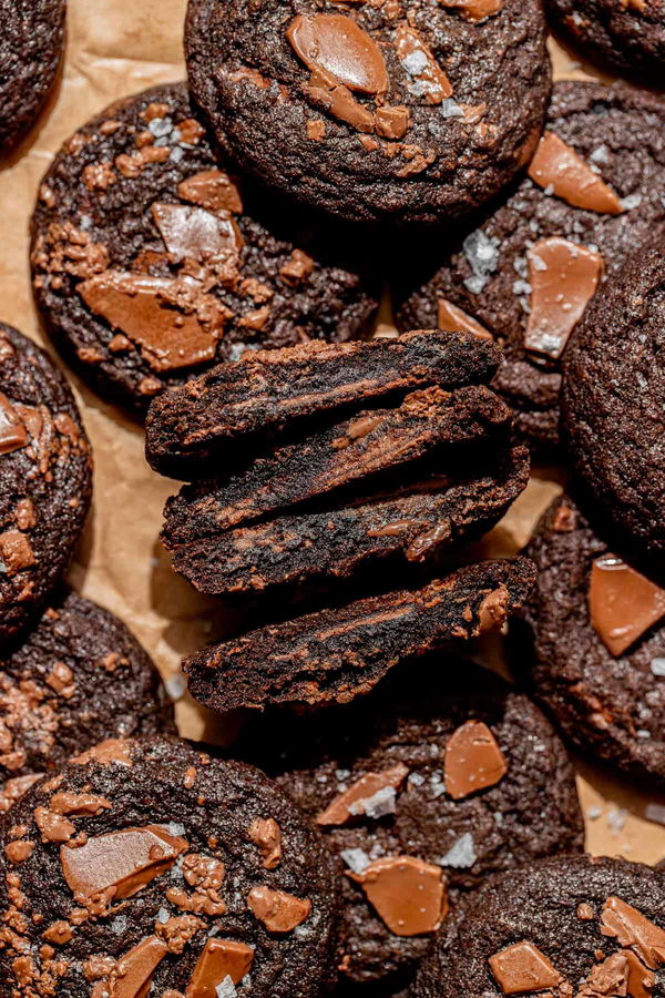 Soft Double Chocolate Chip Cookies