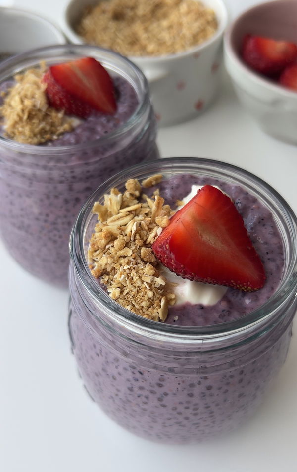 Mixed Berry High Protein Chia Pudding