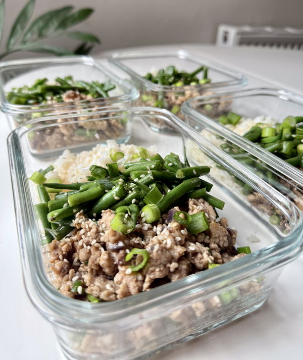 Ground Sesame Chicken Bowls
