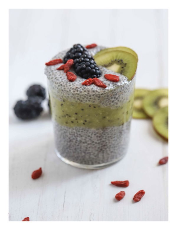Kiwi Chia Protein Pudding
