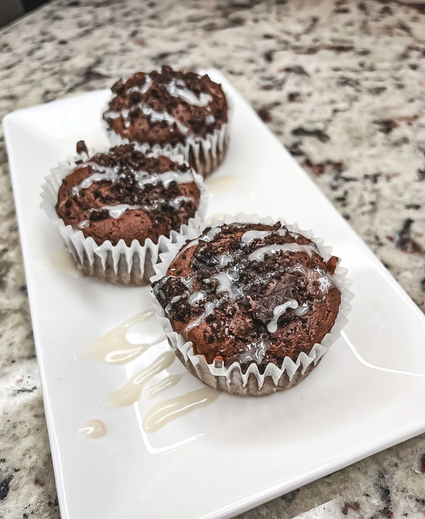 High Protein Oreo Chocolate Muffins
