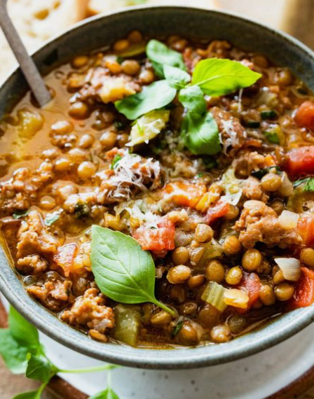 Sausage and Lentil Soup