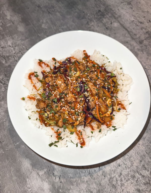 Spicy Chicken Egg Roll Bowl