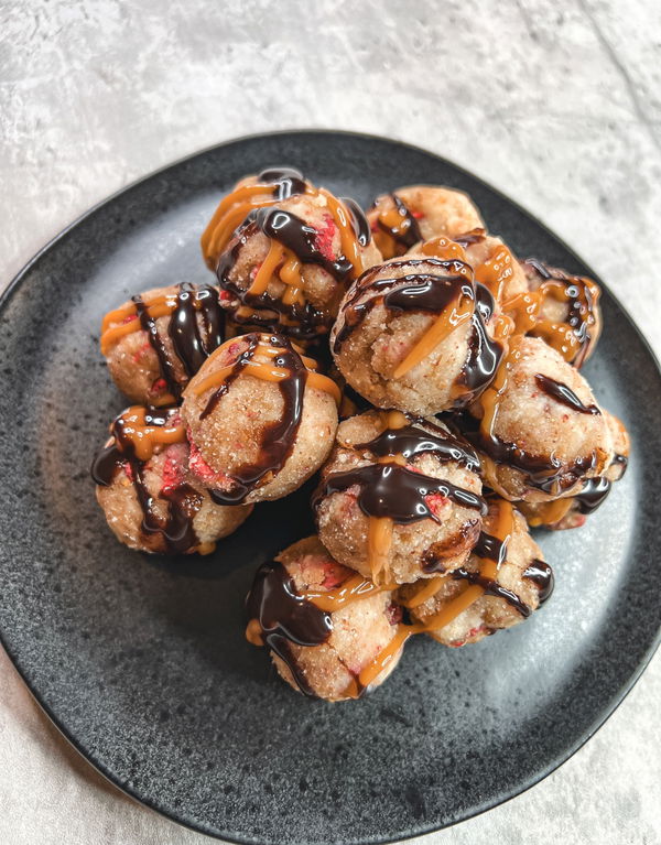 Strawberry Cheesecake Cookie Dough Bites
