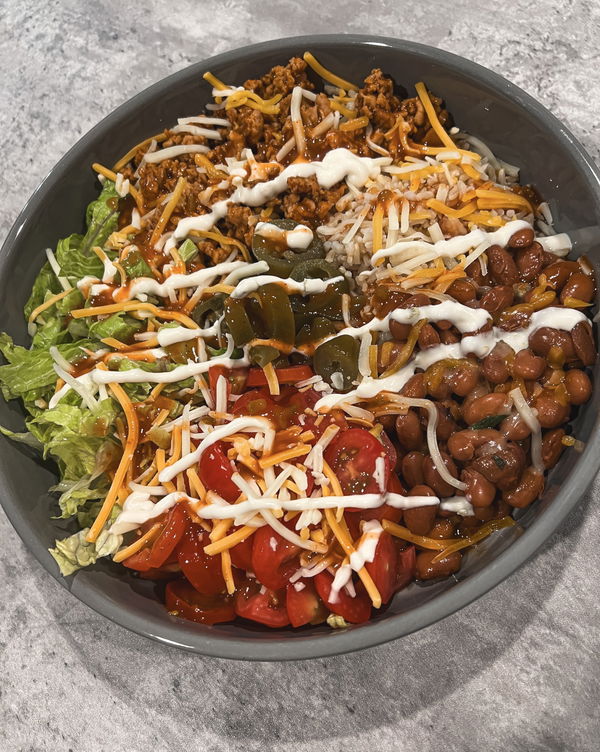 Ground Chicken Taco Bowl