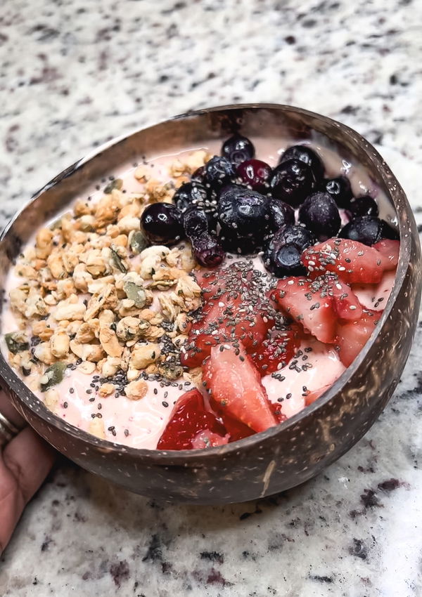 High Protein Strawberry Smoothie Bowl