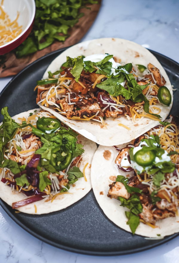 Honey Barbecue Grilled Chicken Tacos
