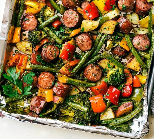 Sheet Pan Sausage and Veggies
