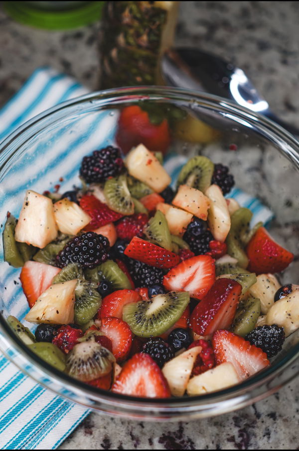 Honey Lemon Berry Fruit Salad