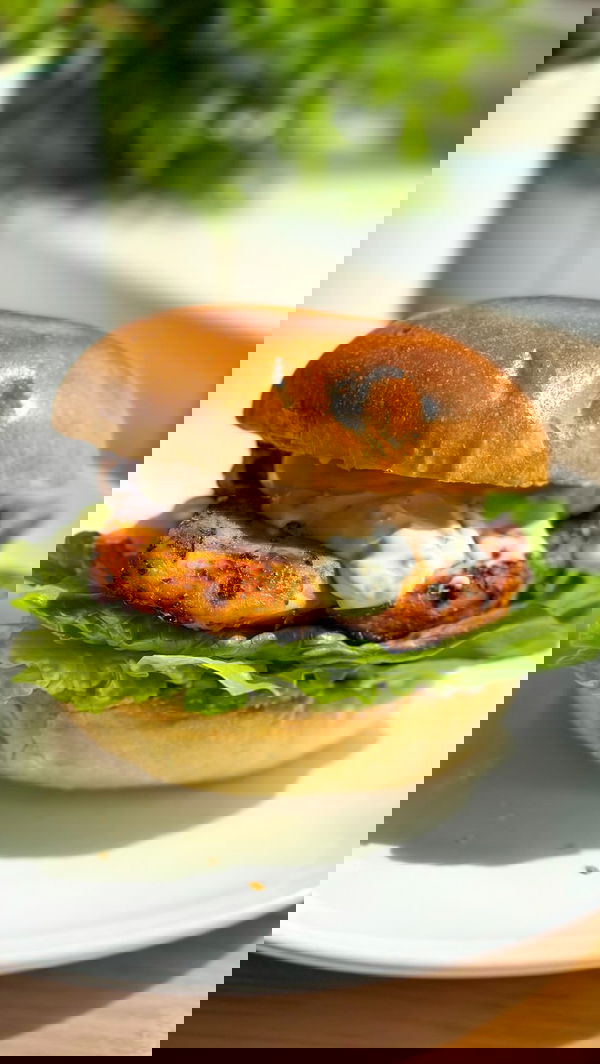 Greek Inspired Chicken Burgers