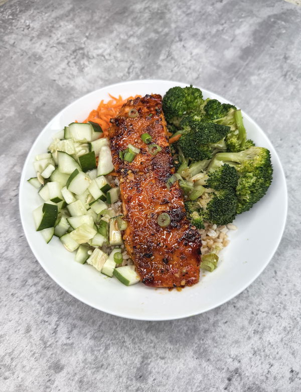 Asian Ginger Salmon Bowl