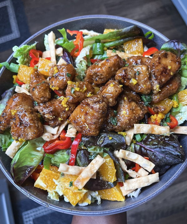 Crispy Orange Asian Chicken Salad