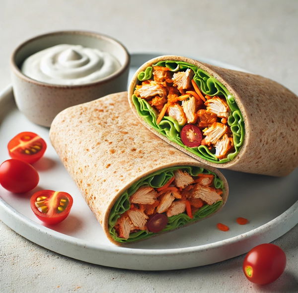 High protein Buffalo Chicken Wrap
