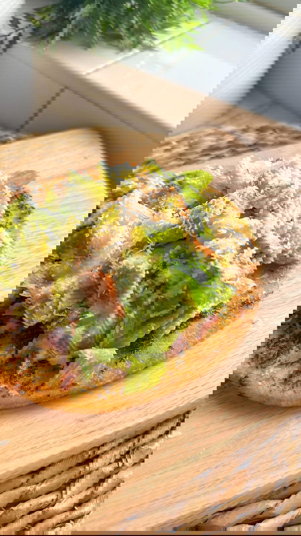 Chicken Caesar Salad Garlic Bread