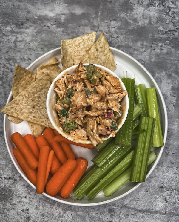 High Protein Buffalo Chicken Dip