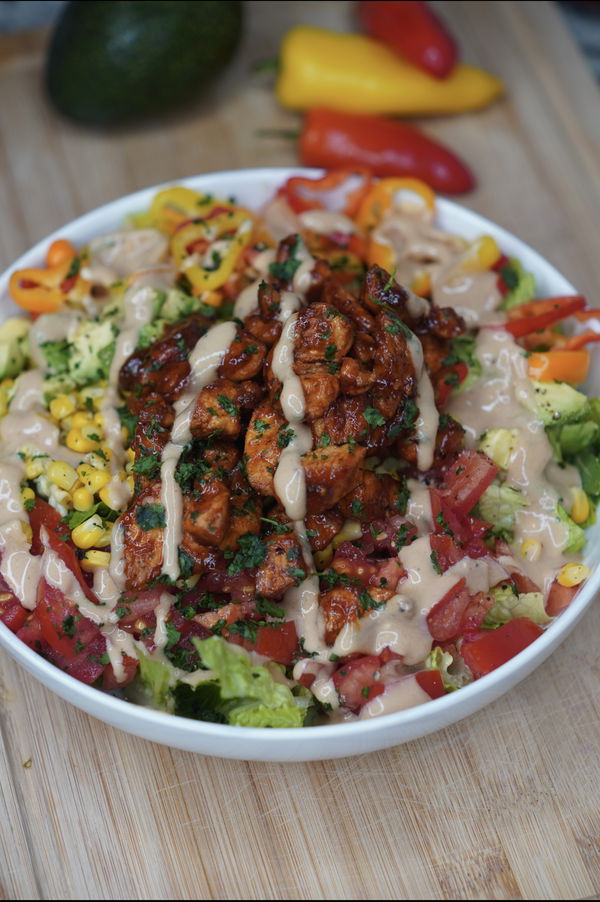 Hot Honey Barbecue Chicken Salad