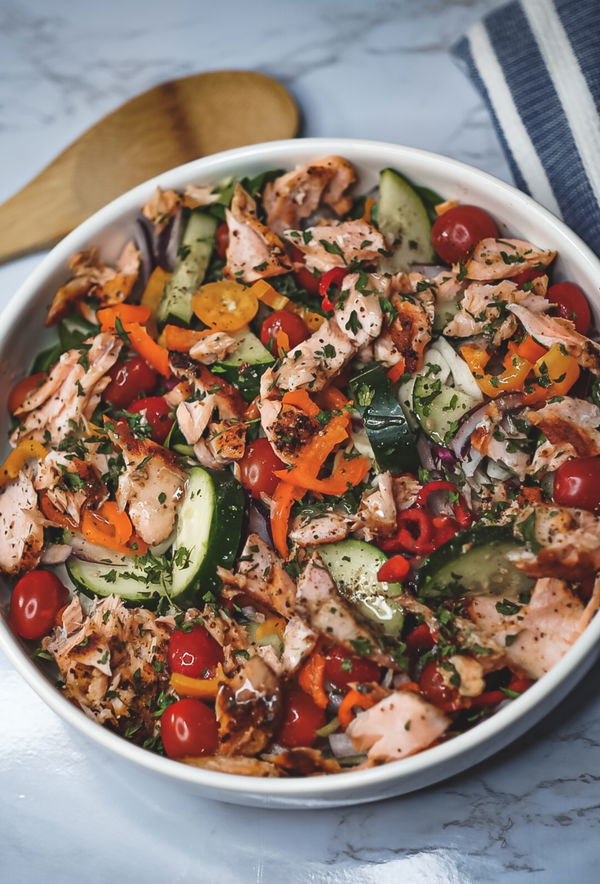 Pan Seared Salmon Salad
