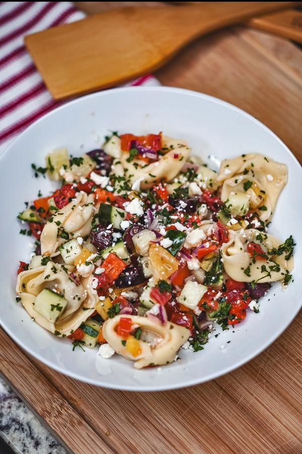 Greek Tortellini Pasta Salad