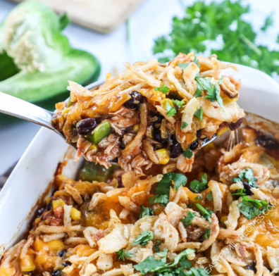 Shredded BBQ Chicken Bake