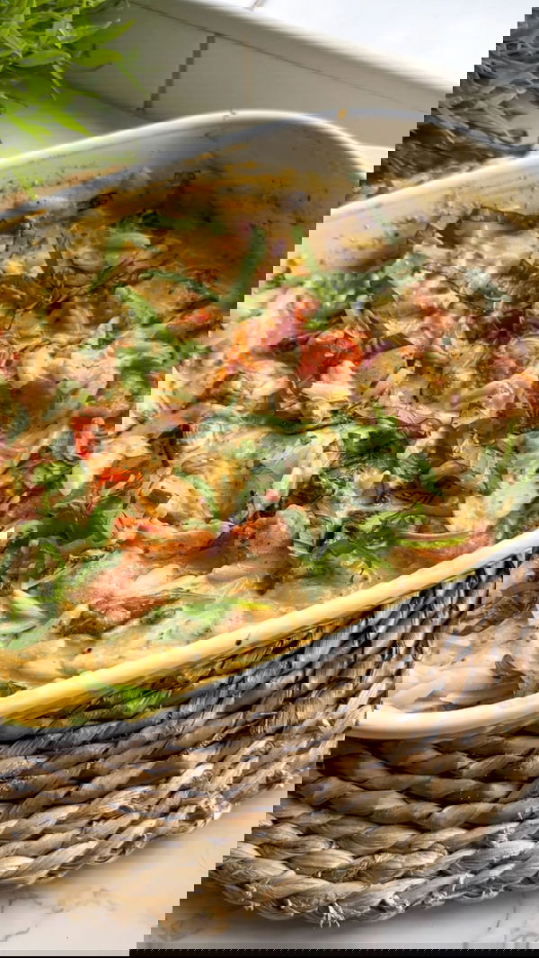 Baked Creamy Tuscan Orzo