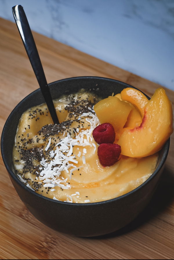 Protein Packed Pineapple-Peach Smoothie Bowl