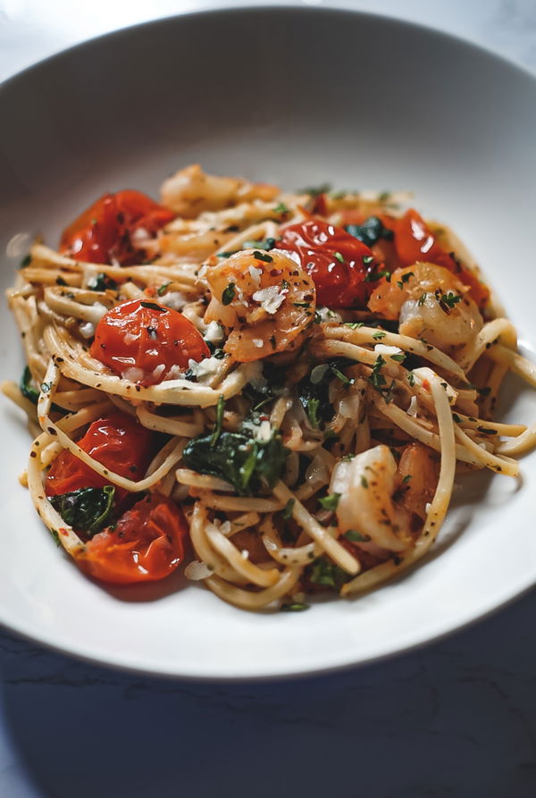 Low Carb Shrimp Scampi with Hearts of Palm